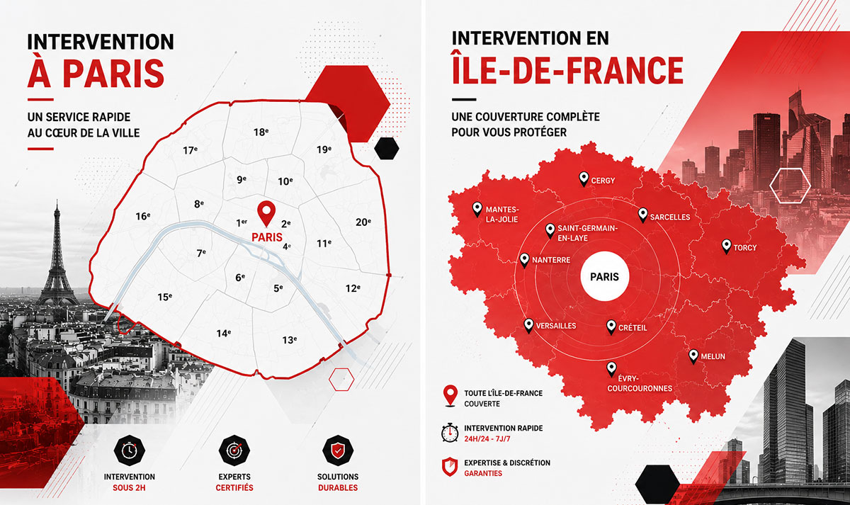 Zone d’intervention en dératisation et désinsectisation à Paris et en Île-de-France